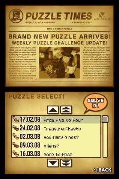 Professor Layton and the Curious Village képernyőkép
