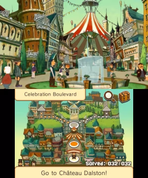 Professor Layton and the Miracle Mask képernyőkép