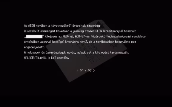 Signalis magyarítás képernyőkép